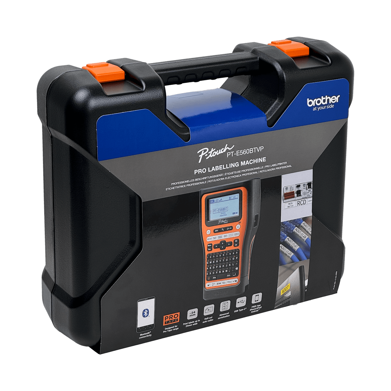 Rotuladora Industrial Brother PT-E560BTVP, QWERTY, USB-C, Bluetooth, 3,5 - 24mm 4