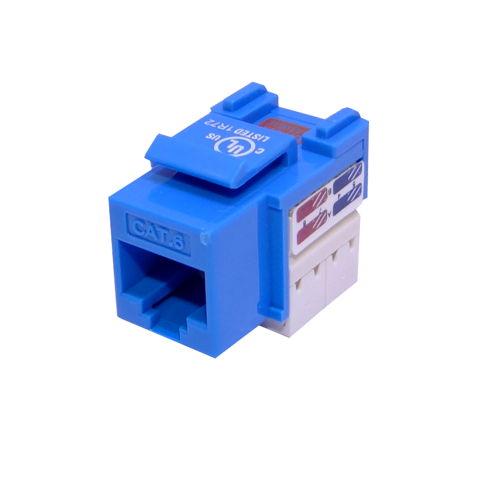 Keystone Punchable LINKMADE KP6AL Cat6 Azul U UTP RJ45 Conector Hembra 2