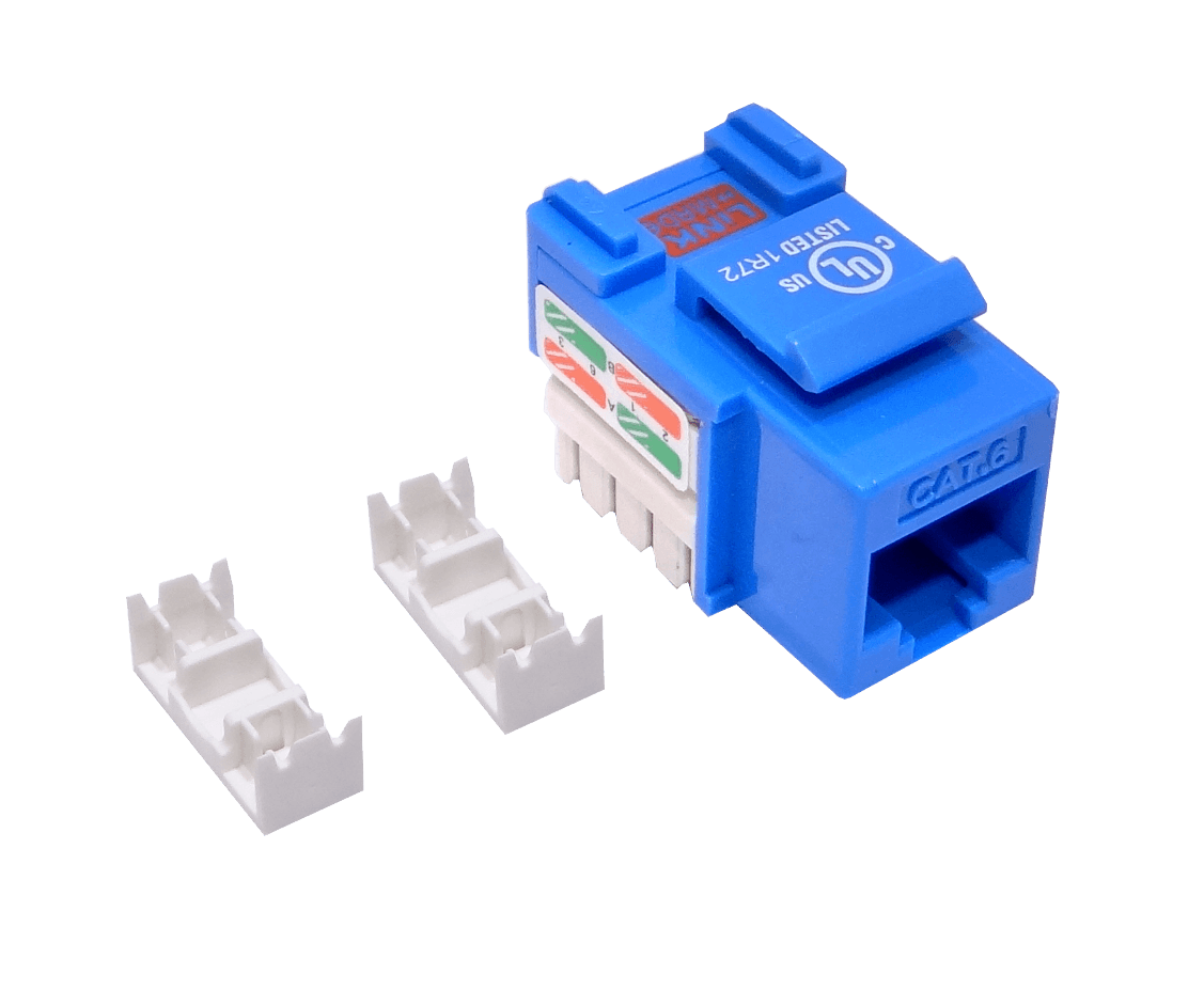 Keystone Punchable LINKMADE KP6AL Cat6 Azul U UTP RJ45 Conector Hembra 3