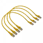 Pack x4 Cable Patch LINKMADE Cat5e 0.5mt Amarillo LSZH Inyectado Multifilar - Miniatura 2