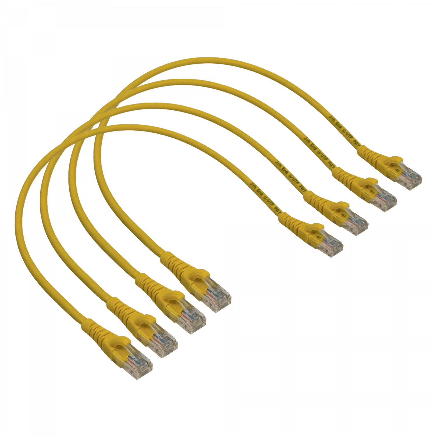 Pack x4 Cable Patch LINKMADE Cat5e 0.5mt Amarillo LSZH Inyectado Multifilar 2