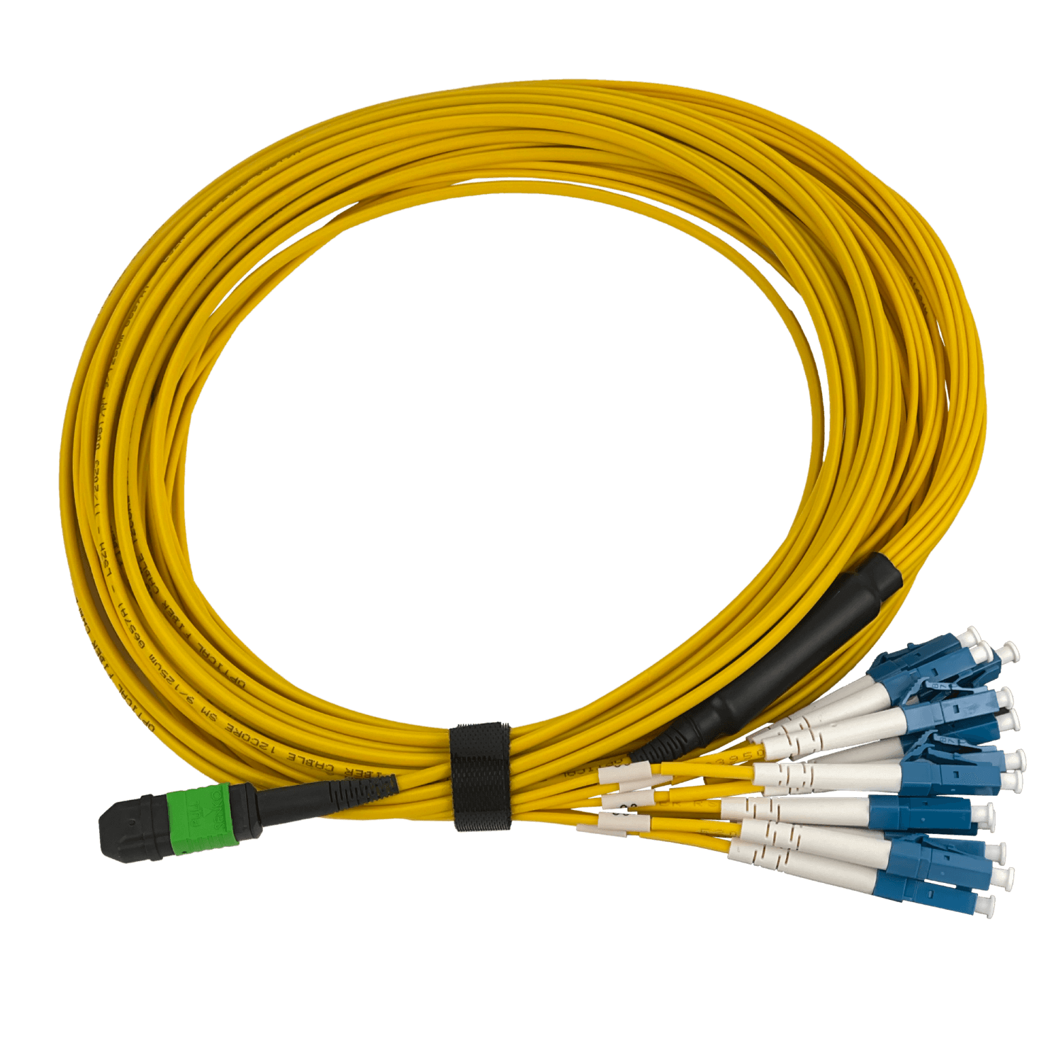 6mt 12-LC/1,5mt 1-MPO/4,5mt MonoModo SM Jumper Cable Fibra 9/125um 2