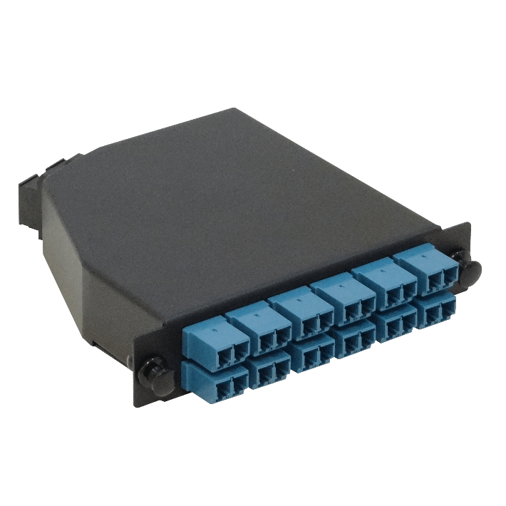 Cassette de Fibra Óptica Pre-conectorizado SM 24-LC a 2-MPO/M para Panel 1U - CALCSM 3