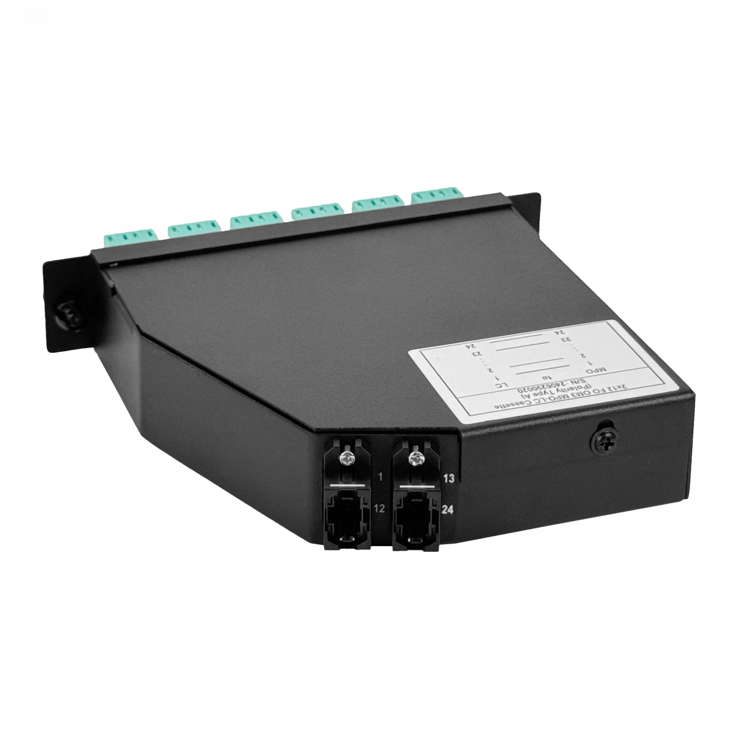 Cassette de Fibra Óptica Pre-conectorizado OM3 24-LC a 2-MPO/M para Panel 1U - CALCOM3 1