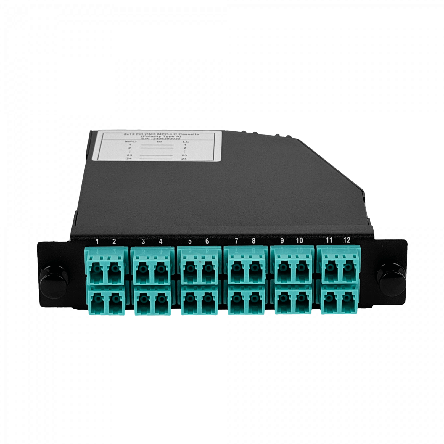 Cassette de Fibra Óptica Pre-conectorizado OM3 24-LC a 2-MPO/M para Panel 1U - CALCOM3 4