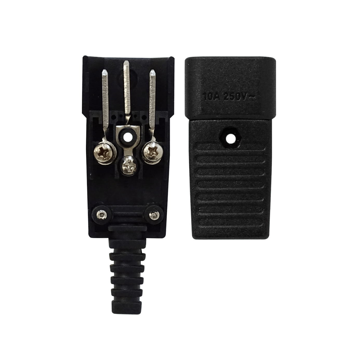 Enchufe Macho C14 Volante Computacion 10A Negro 2