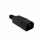 Enchufe Macho C14 Volante Computacion 10A Negro - Miniatura 3