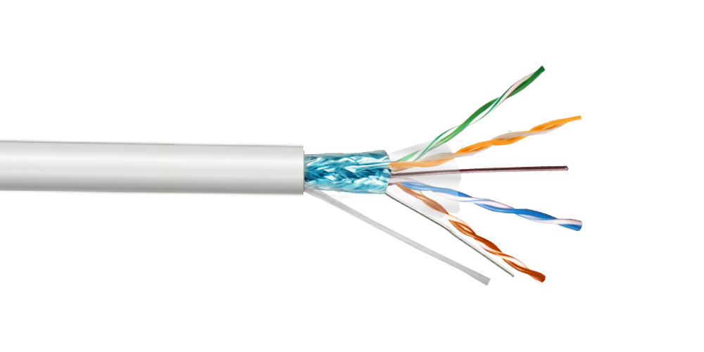 Cable F/UTP LINKCHIP Blanco Exterior AWG25/0.45mm CCA 305mt Aleación 1