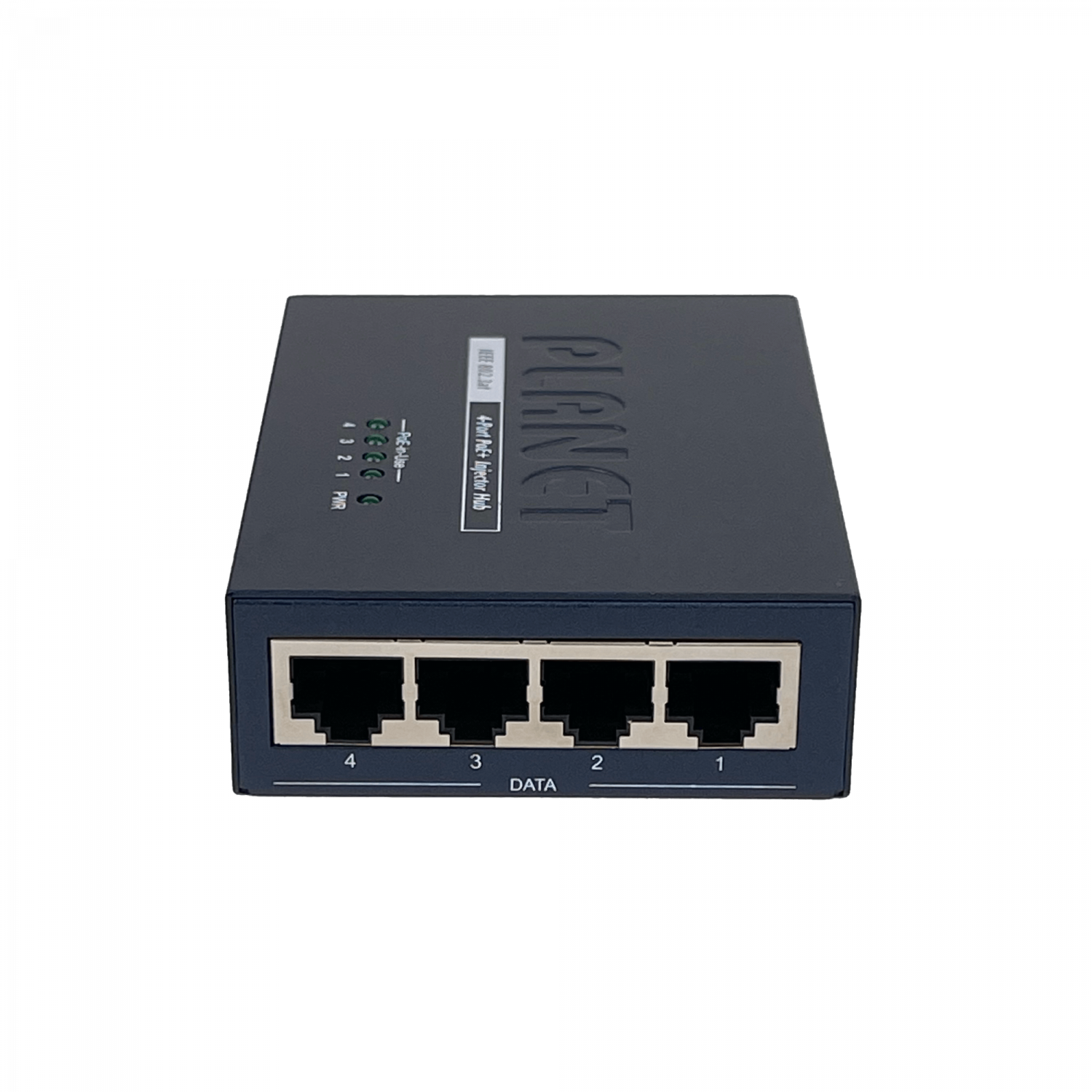 Hub Inyector PoE+ de 4 Puertos PLANET HPOE-460, 120W, Soporte Gigabit, Potencia 54V  5