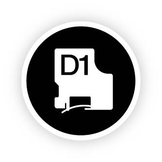 DYMO 12mm Negro en Fondo Blanco Cinta 7mt D1-Label Cassette 4