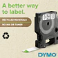 DYMO 12mm Negro en Fondo Blanco Cinta 7mt D1-Label Cassette - Miniatura 13