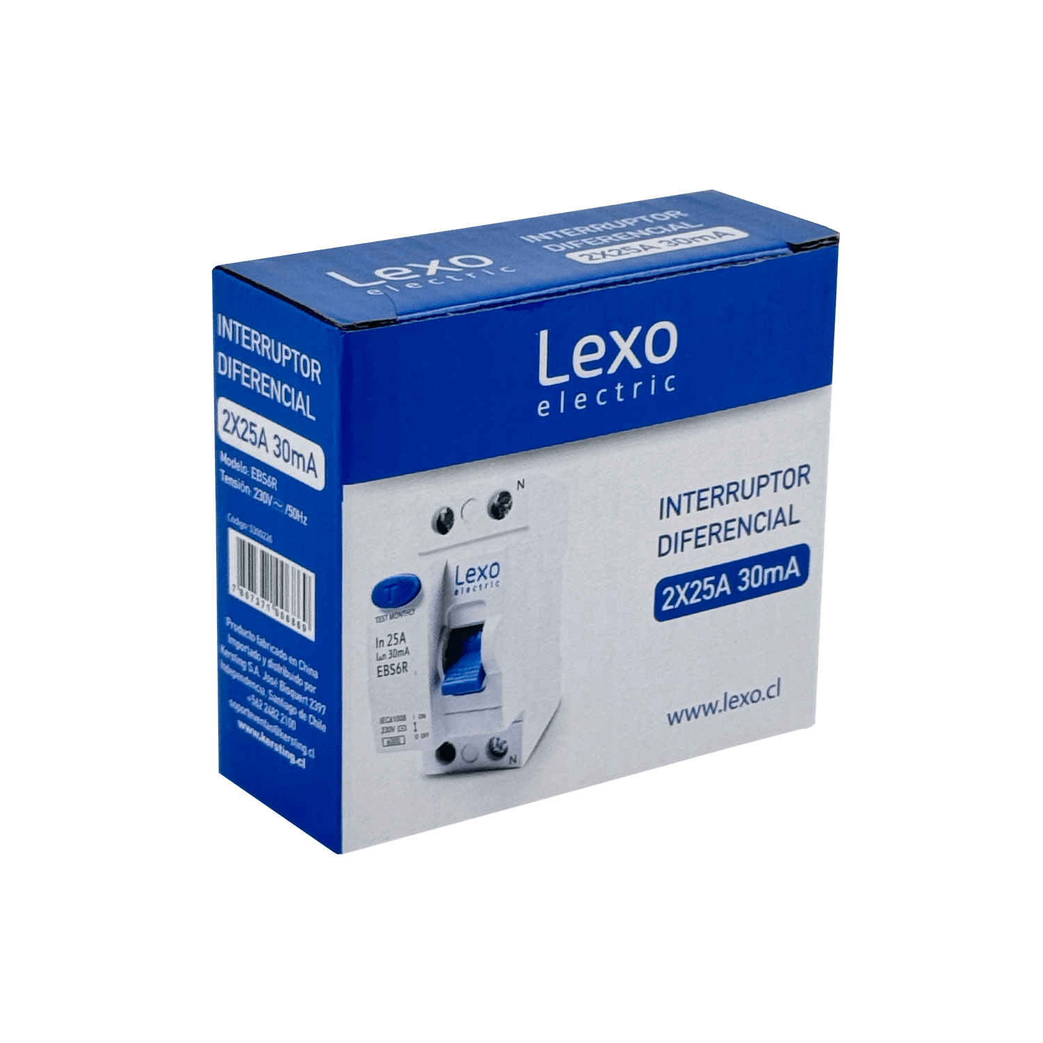 LEXO 2x25A 2P 30mA Interruptor Diferencial RKN Proteccion Riel-Din 2