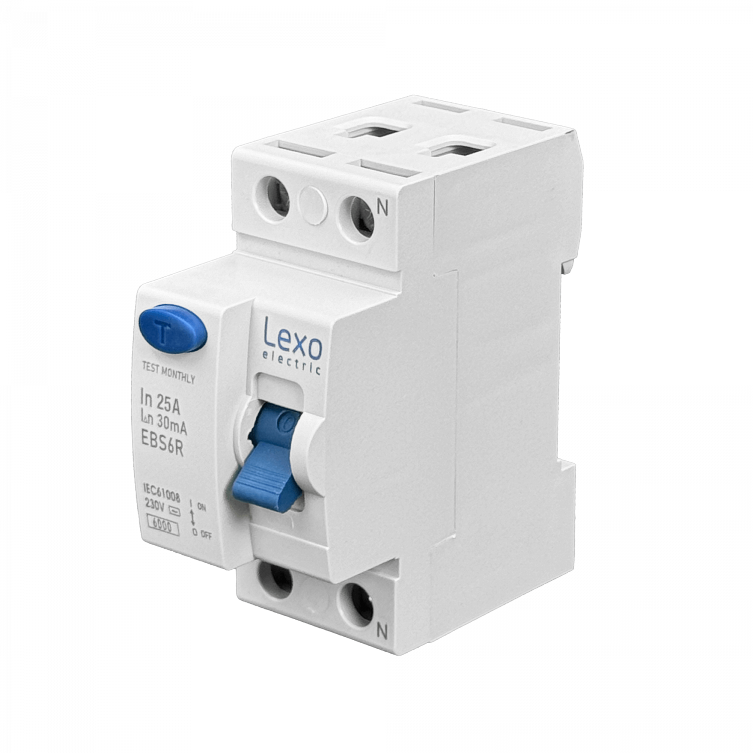 LEXO 2x25A 2P 30mA Interruptor Diferencial RKN Proteccion Riel-Din 5