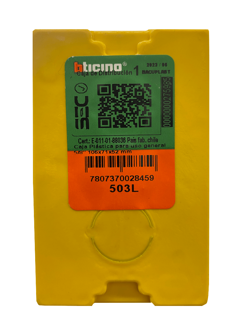 BTICINO Amarilla Caja Distribucion 106x71x52mm 5/8-Pulg Hormigon 2