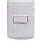 BTICINO MODUS 1-INTERRUPTOR-10A UNIPOLAR-912 C/BASE/TAPA BLANCA ARMADO - Miniatura 2