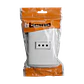 BTICINO MODUS 1-ENCHUFE-10A-NACIONAL CON BASE Y TAPA BLANCA ARMADO - Miniatura 1