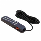 BTICINO 5MT 6-ENCHUFES ALARGADOR NEGRO 10A ZAPATILLA SWITCH-PILOTO - Miniatura 3