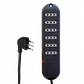 BTICINO 5MT 6-ENCHUFES ALARGADOR NEGRO 10A ZAPATILLA SWITCH-PILOTO - Miniatura 5