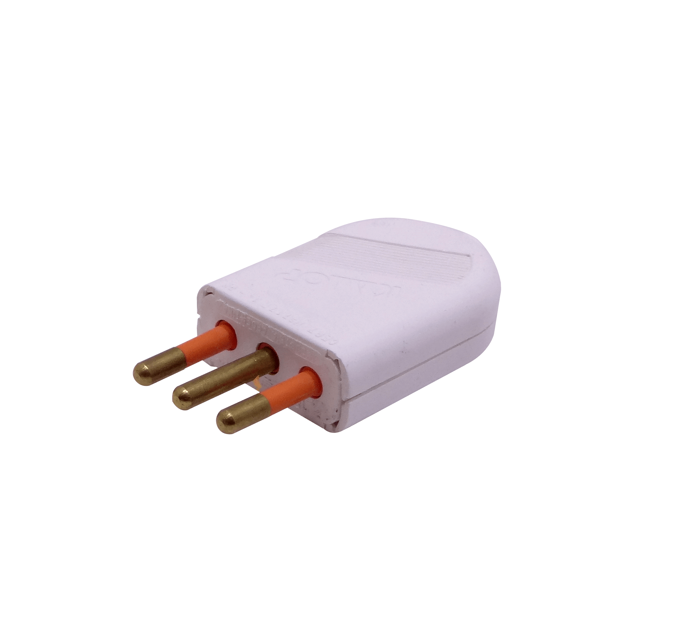 KALOP 2P+T Blanco 10A SEC-60477 Enchufe Macho Volante c/Tierra KL44404 2