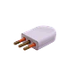 KALOP 2P+T Blanco 10A SEC-60477 Enchufe Macho Volante c/Tierra KL44404 - Miniatura 2