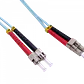 3mt LC-ST OM3 Multimodo MM Duplex Jumper Fibra 3.0mm 50/125um LSZH - Miniatura 1