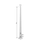 Poste Conico 5mt 3mm Base-250x250x12mm no-inc-Canastillo Cono-120/60mm - Miniatura 2