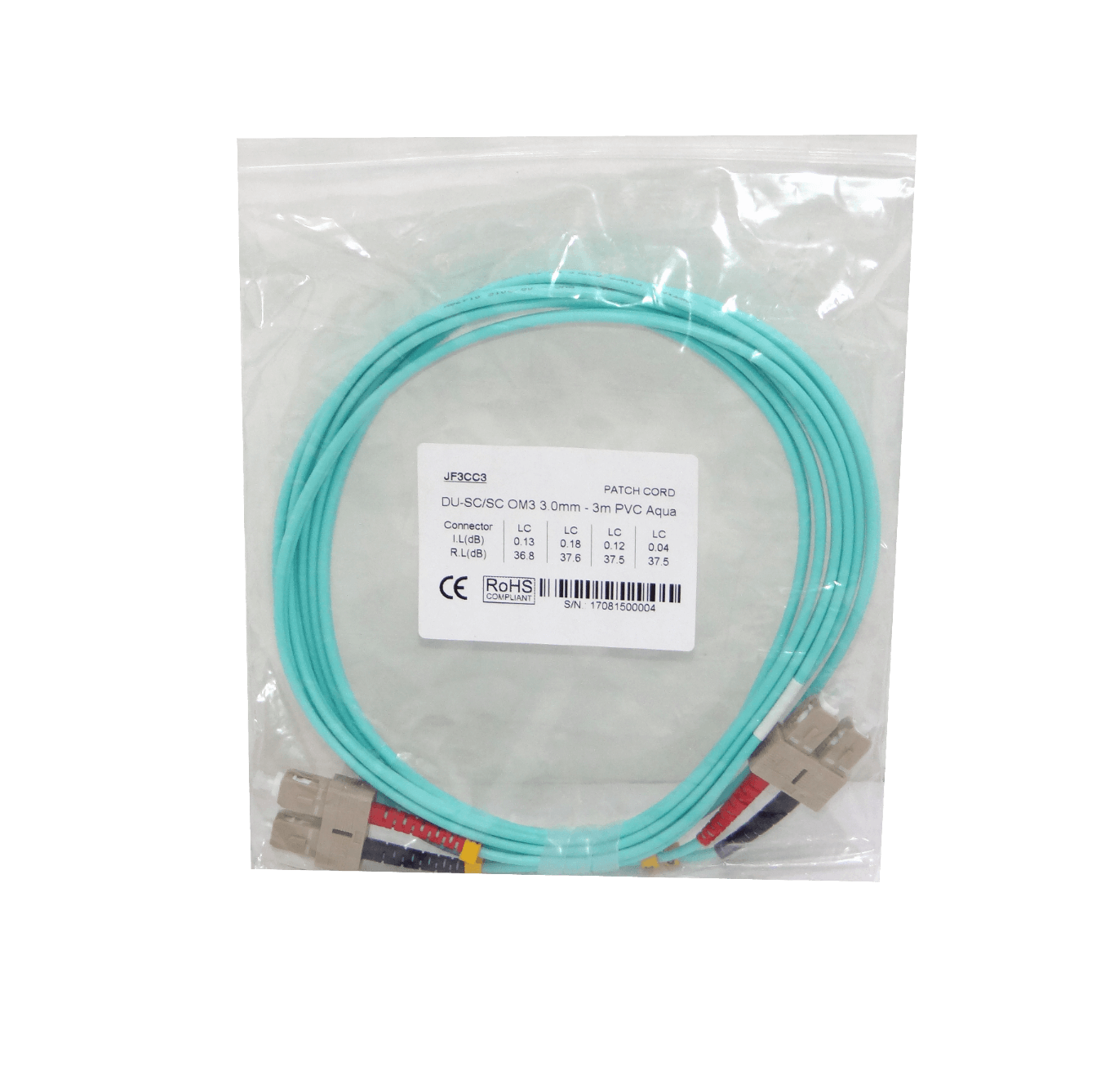 3mt SC-SC OM3 MultiModo MM Duplex Jumper Fibra 3.0mm 50/125um LSZH 3