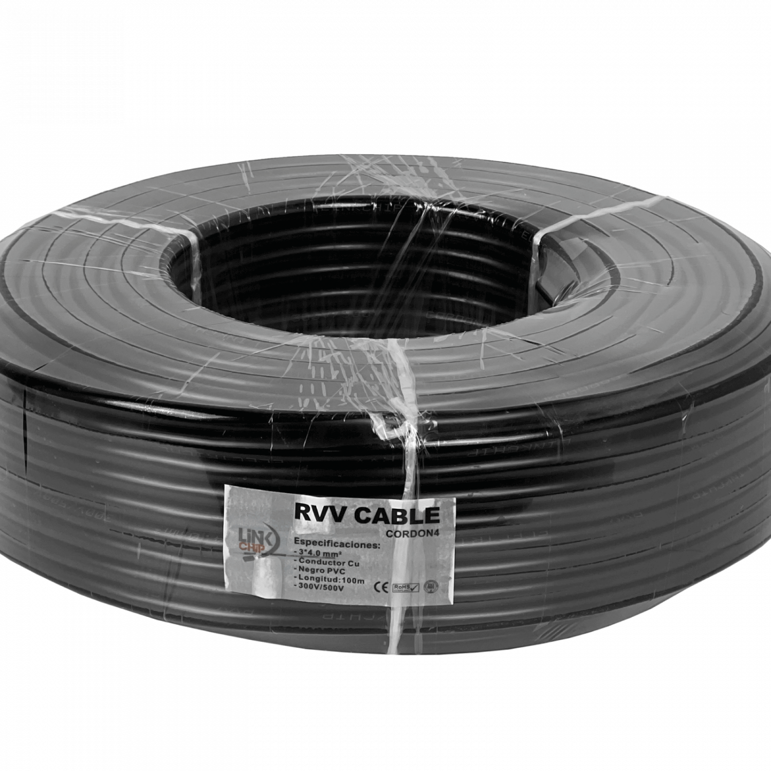 Cable Eléctrico Negro 3x4.0mm RVV 100 Metros 18-26A Flexible 2