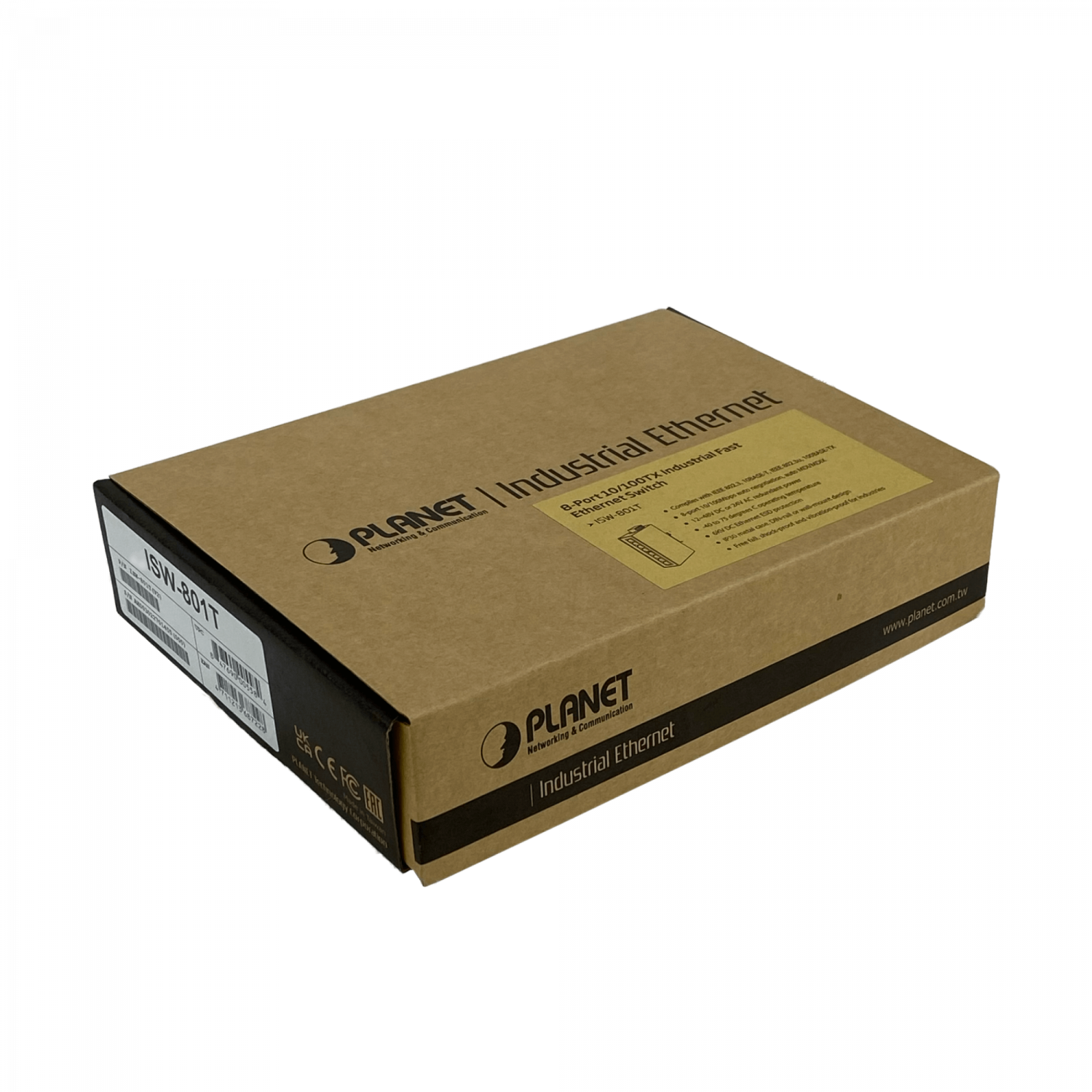 PLANET 8-100 Switch Industrial Riel-DIN no-Admin req/12-48VDC/24VAC 6