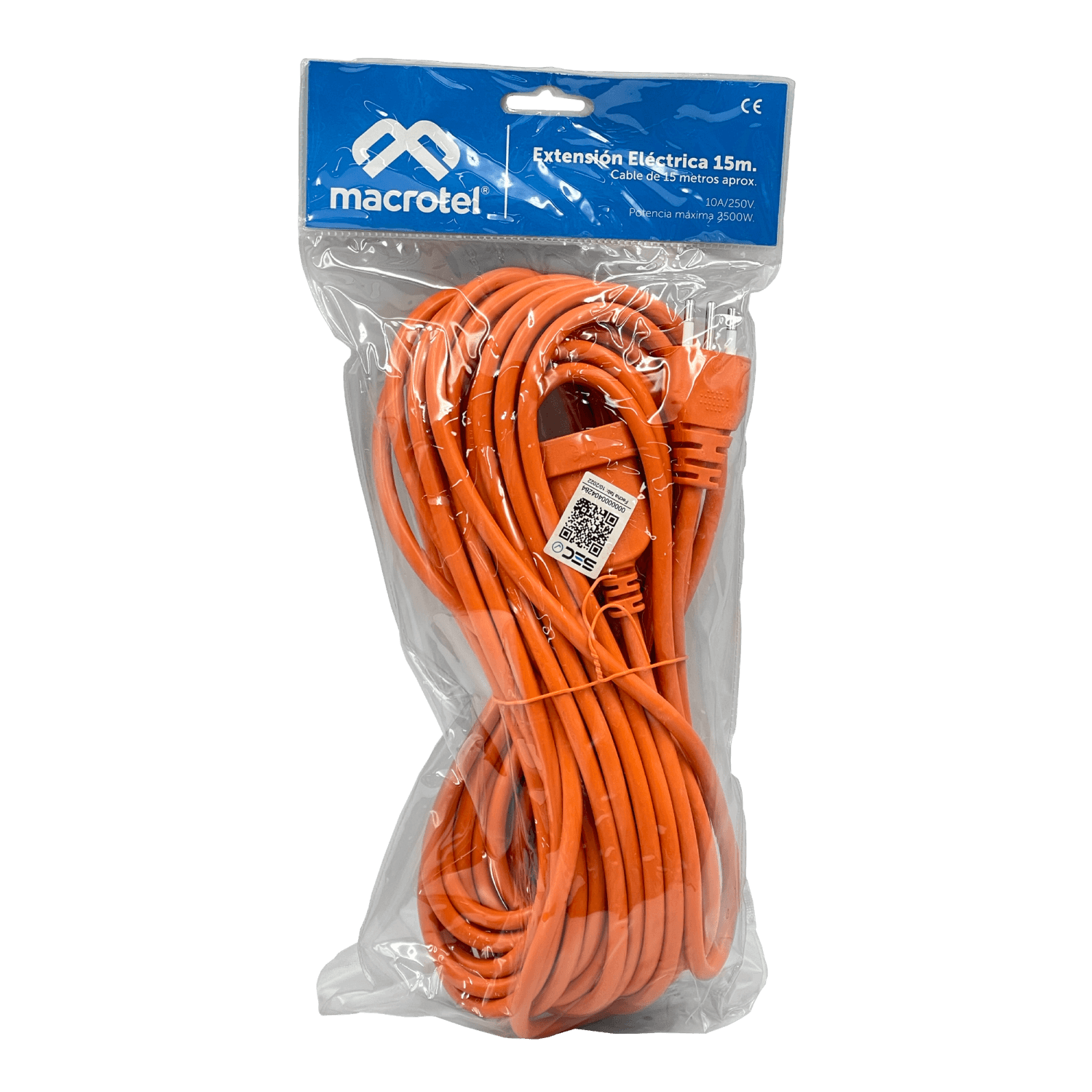 Extensión Eléctrica Macrotel, Largo 15 Metros, 2500W 1