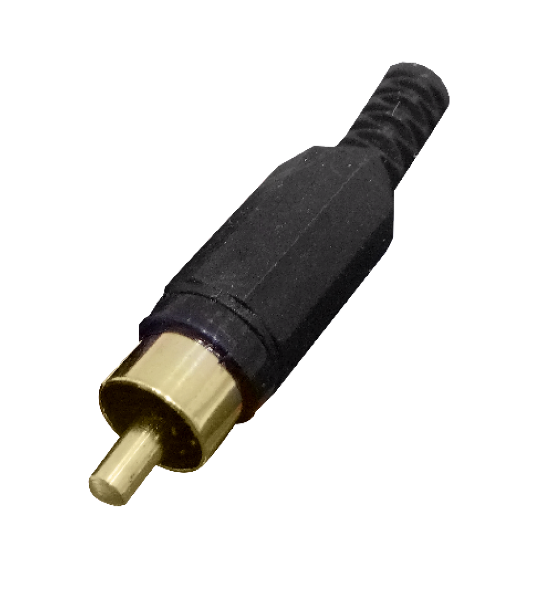 Conector RCA-Macho Negro Soldable (Código: RCA-M) 1