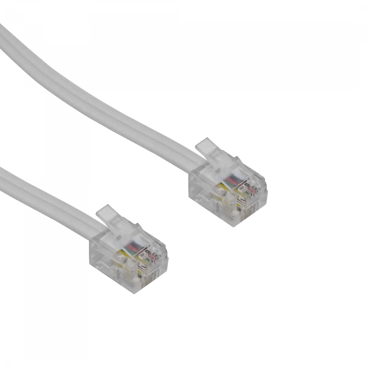 4,5mt Marfil Cable Telefonico 4-Conductores RJ11/14 M-M 6P4C Extension 2