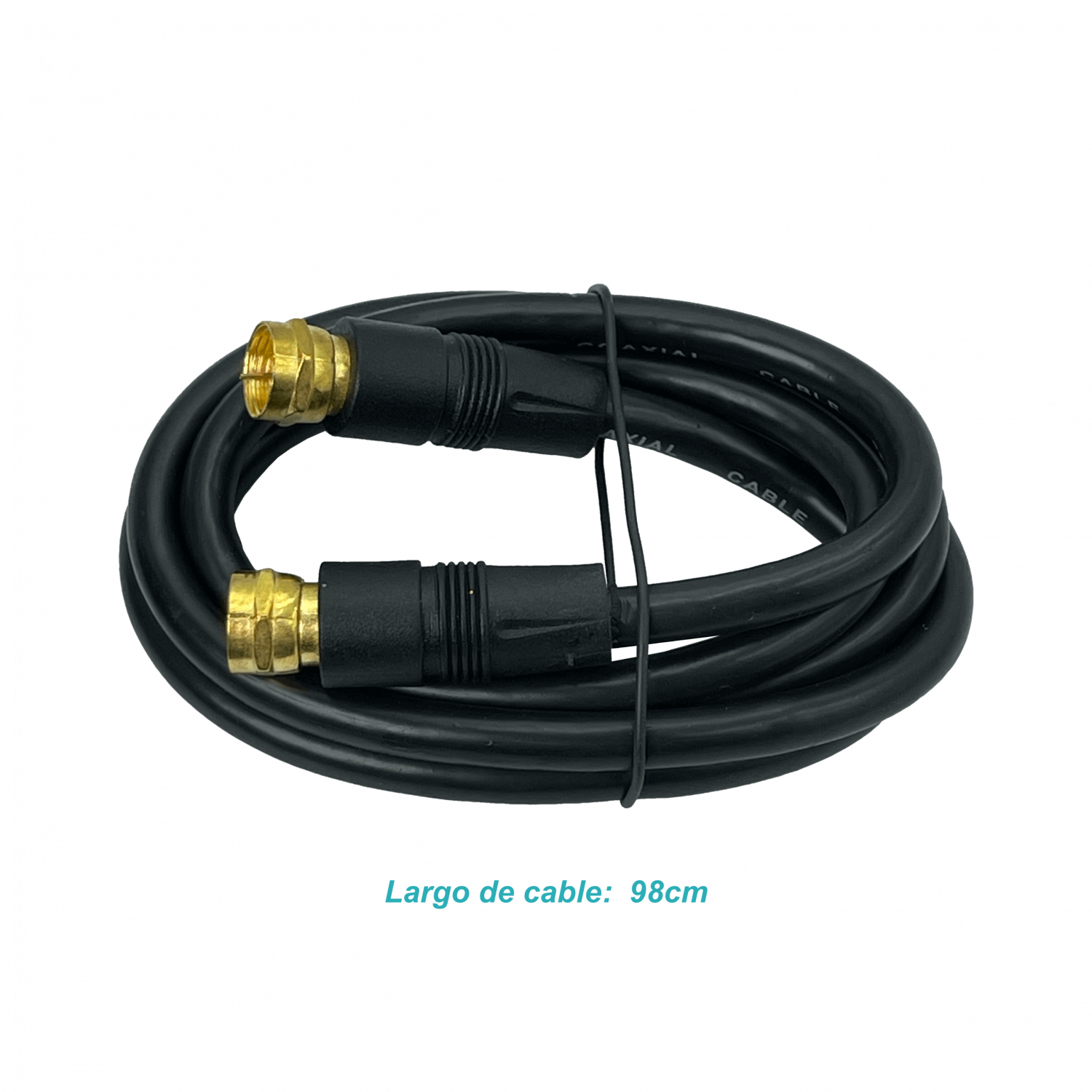 Cable RG59 Coaxial MACROTEL F-M F-M, 1 Metro, Color Negro 1