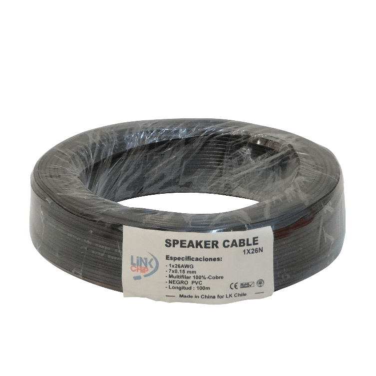 Cable Conductor Negro 1x26AWG Cobre 0,13mm² Aislado PVC 100m 2