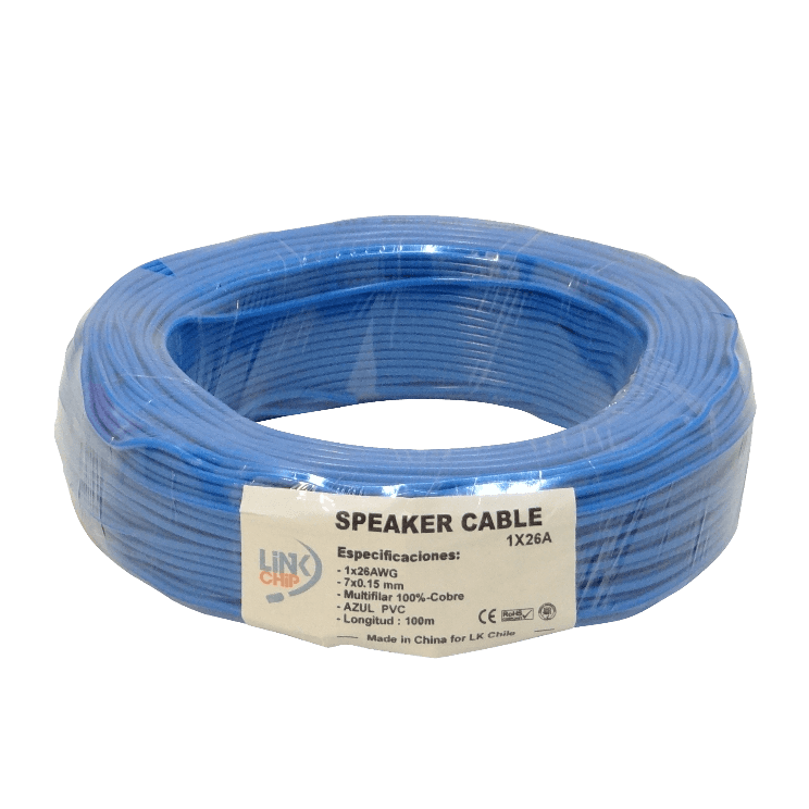 Cable Conductor Azul 1x26AWG Cobre 0,13mm² Aislado PVC 100m 2
