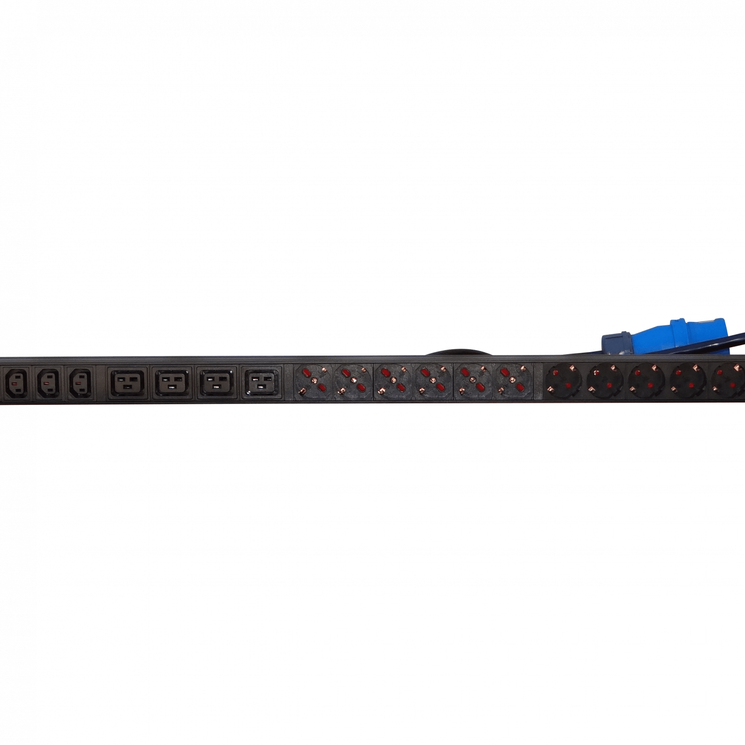 PDU Vertical 32 A LK 12 C13 4 C19 6 Schuko Volt-Amp Auto-térmico 1