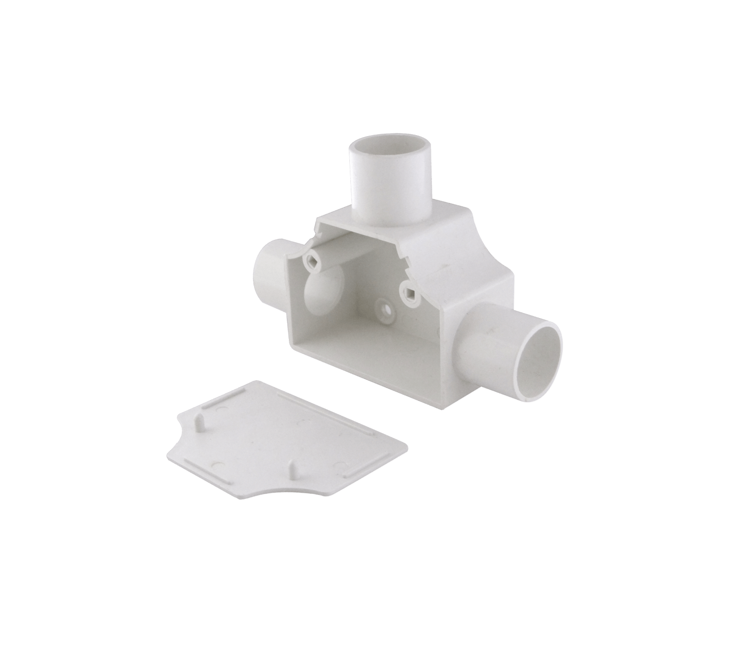LINKCHIP 25mm Tee con Tapa para Tubo PVC Blanco Derivacion en T 1