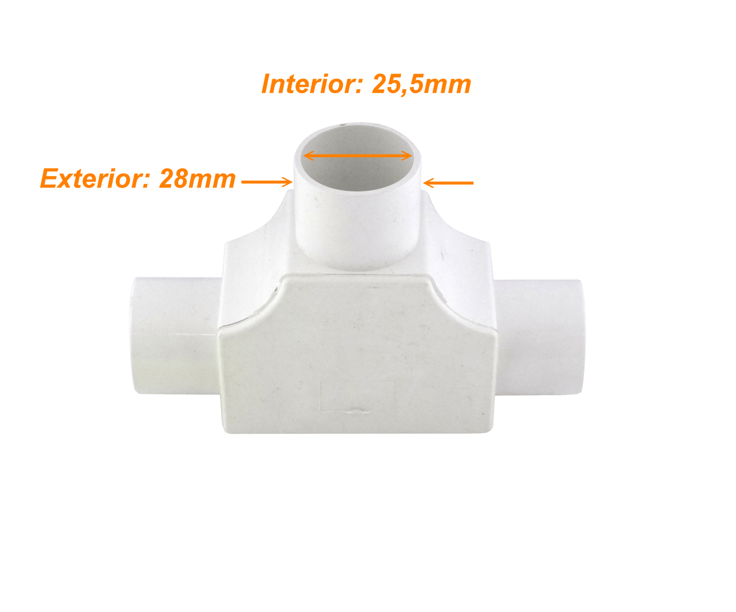 LINKCHIP 25mm Tee con Tapa para Tubo PVC Blanco Derivacion en T 2