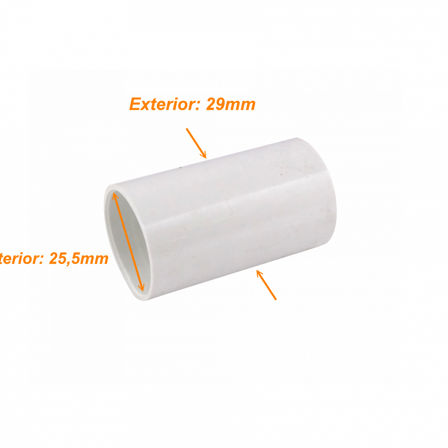 LINKCHIP 25mm Copla PVC para Tubo Blanco 1