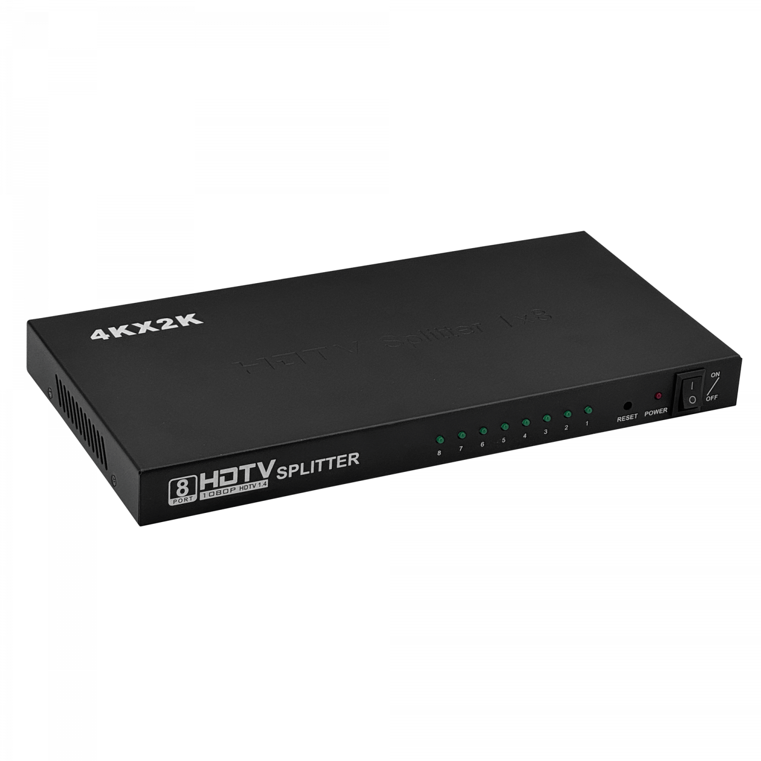 Splitter HDMI 1x8 v1.3, 1080p, 1 Entrada a 8 Salidas, Fuente 5V 2A 3
