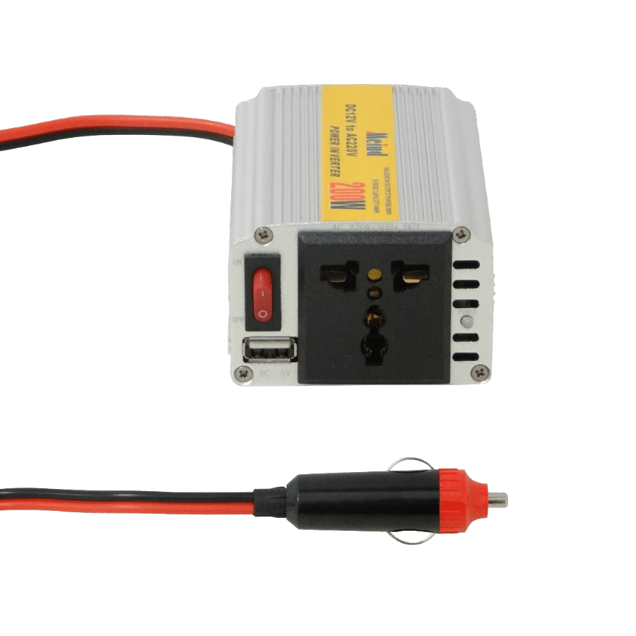 MEIND 200W 24/12VDC-in 220V-out 5V-USB-AH inversor Plug-Auto 1