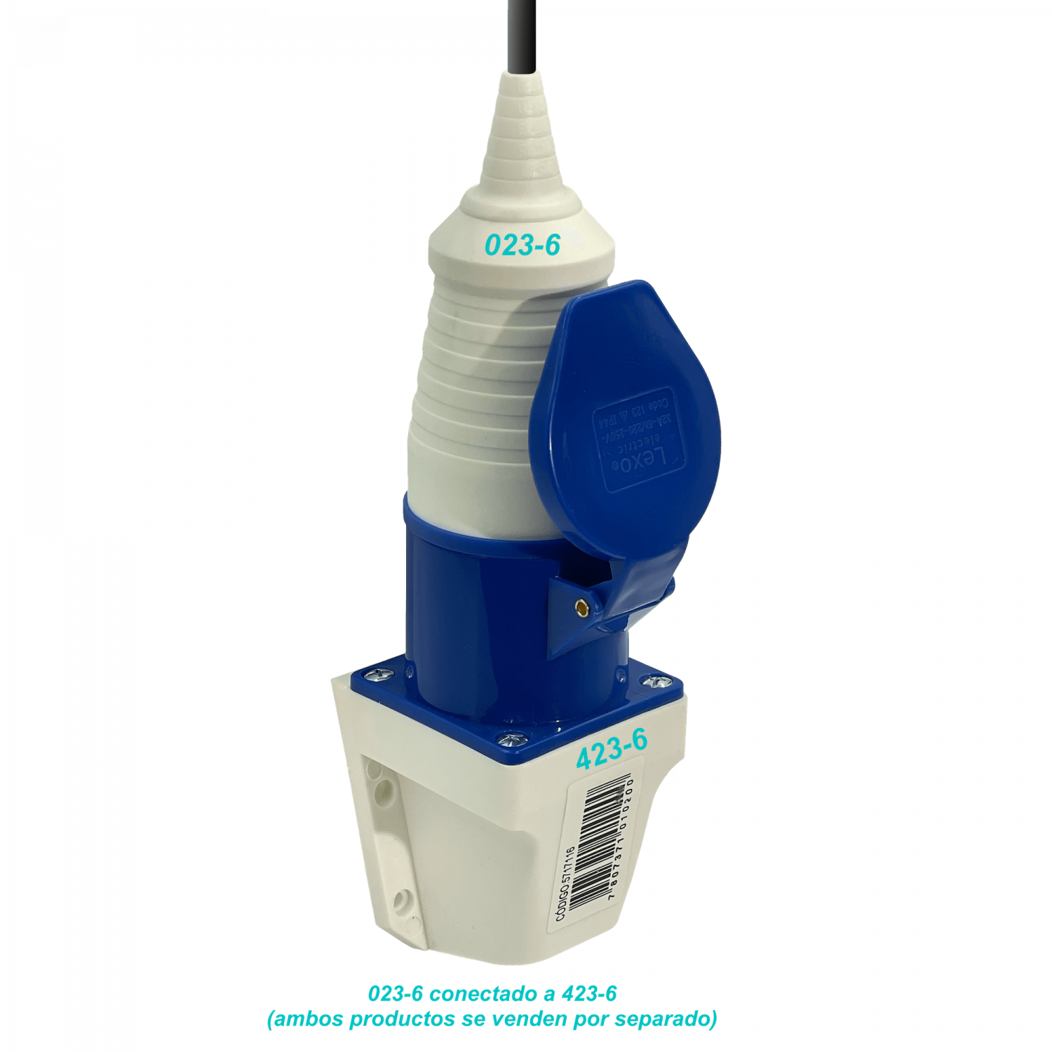 PCE Typ023-6h 32A IP44 Macho Volante Enchufe Industrial 690V 2P+T 5