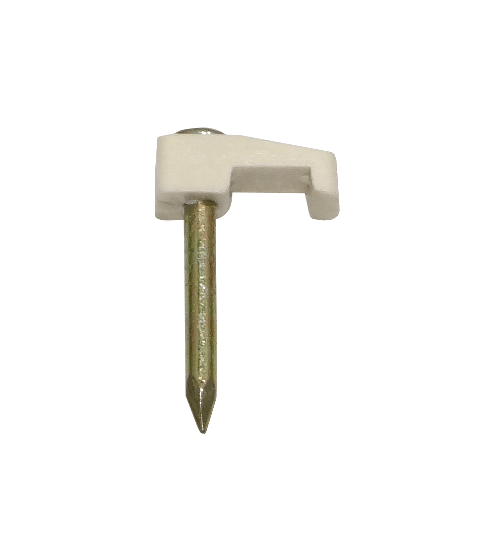 KALOP 100-UN Nº5 Blanca 1,6x4,5mm Clavo-14x1,8mm Zincado Sujeta-Cable 2