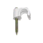 KALOP 50-UN C6 Blanca 6x6mm Clavo-15x2mm Zincado Sujeta-Cable Coaxial - Miniatura 1