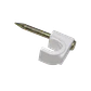 KALOP 50-UN C6 Blanca 6x6mm Clavo-15x2mm Zincado Sujeta-Cable Coaxial - Miniatura 3