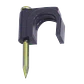 KALOP 50-UN C8 Negra 8x8mm Clavo-12x2mm Zincado Sujeta-Cable Coaxial - Miniatura 1