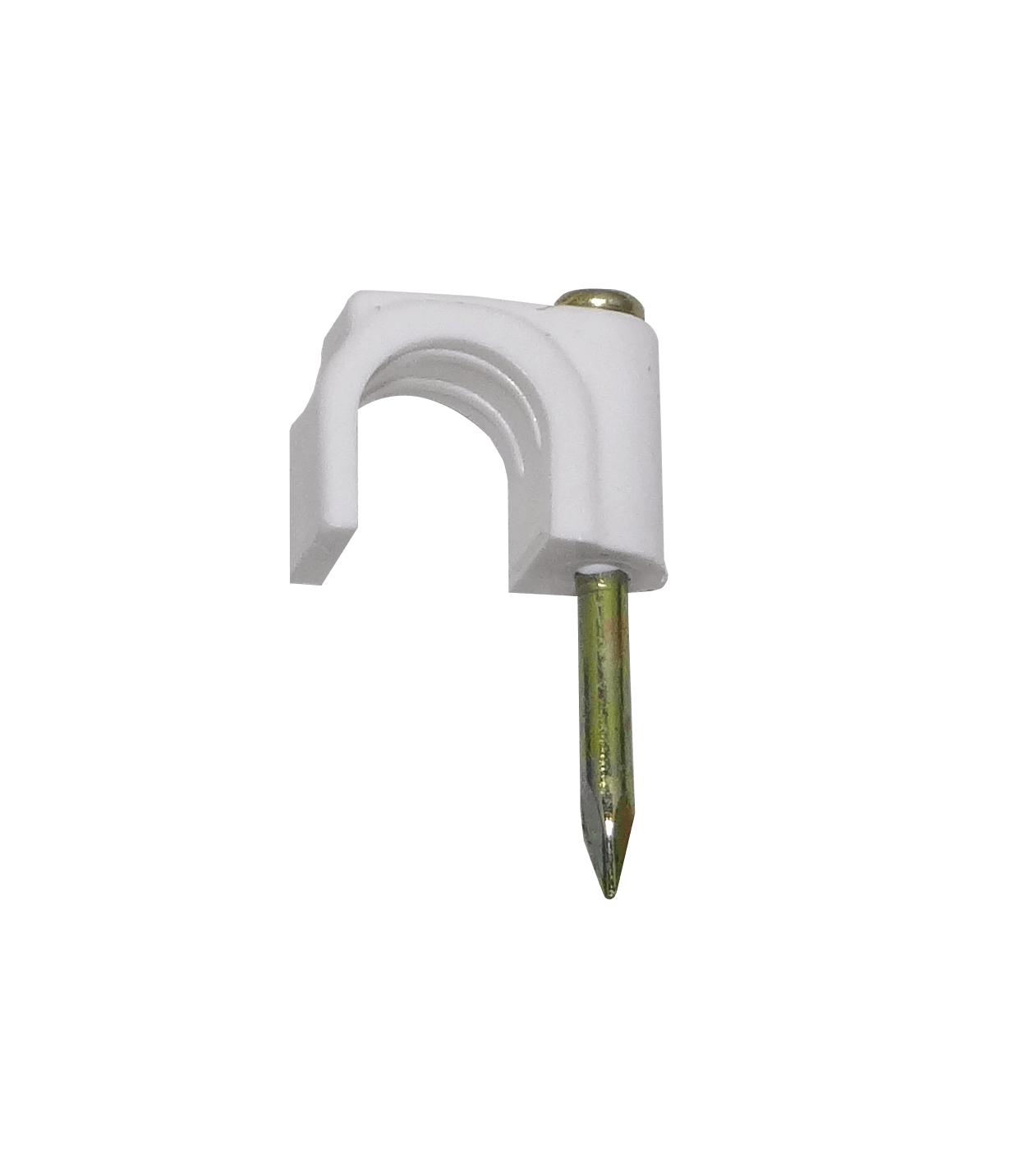 KALOP 50-UN C8 Blanca 8x8mm Clavo-12x2mm Zincado Sujeta-Cable Coaxial 1