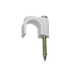KALOP 50-UN C8 Blanca 8x8mm Clavo-12x2mm Zincado Sujeta-Cable Coaxial - Miniatura 1
