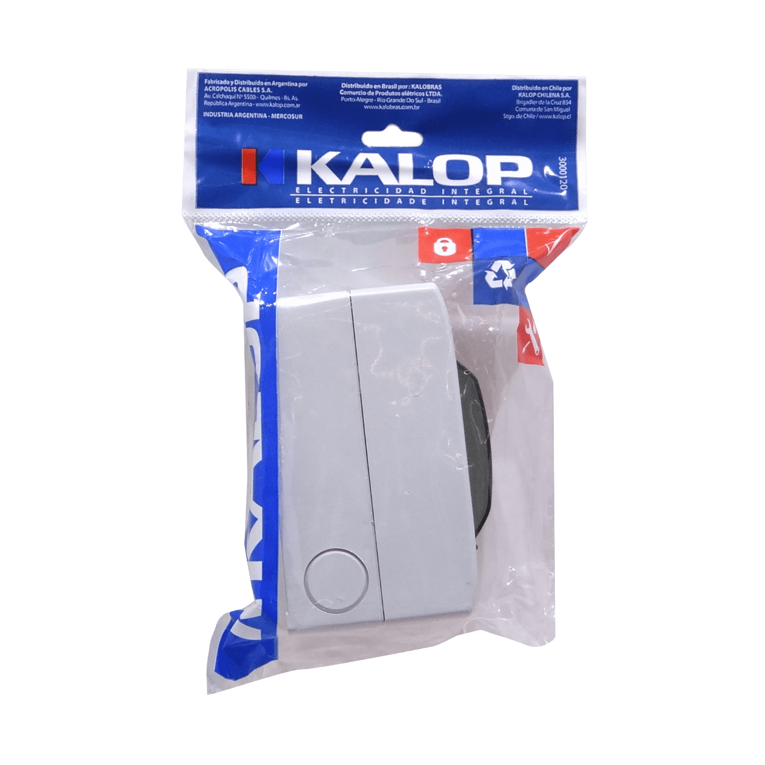 KALOP c/Tapa 18mm-Ancho 46mm-Alto Caja Plastica p/Automaticos Riel Din 2