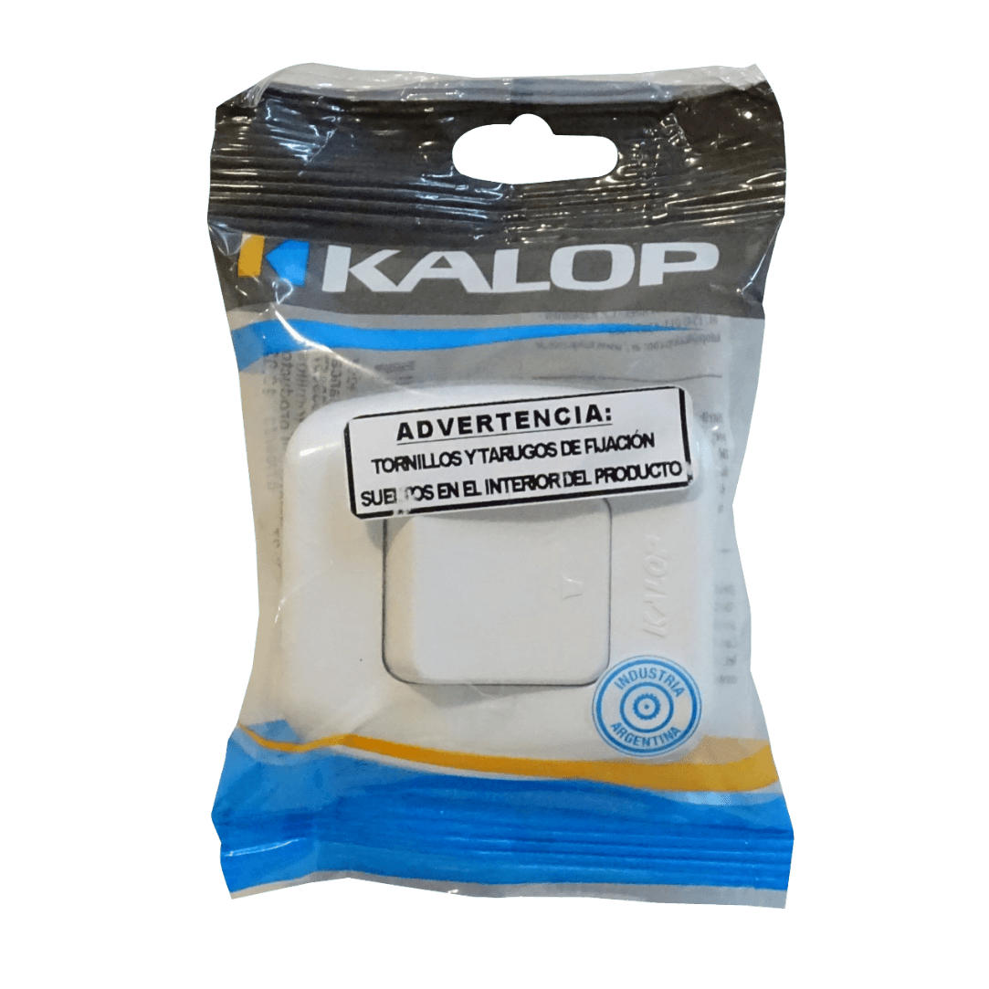 KALOP Interruptor Pulsador Blanco Switch Tekna KS39657 2